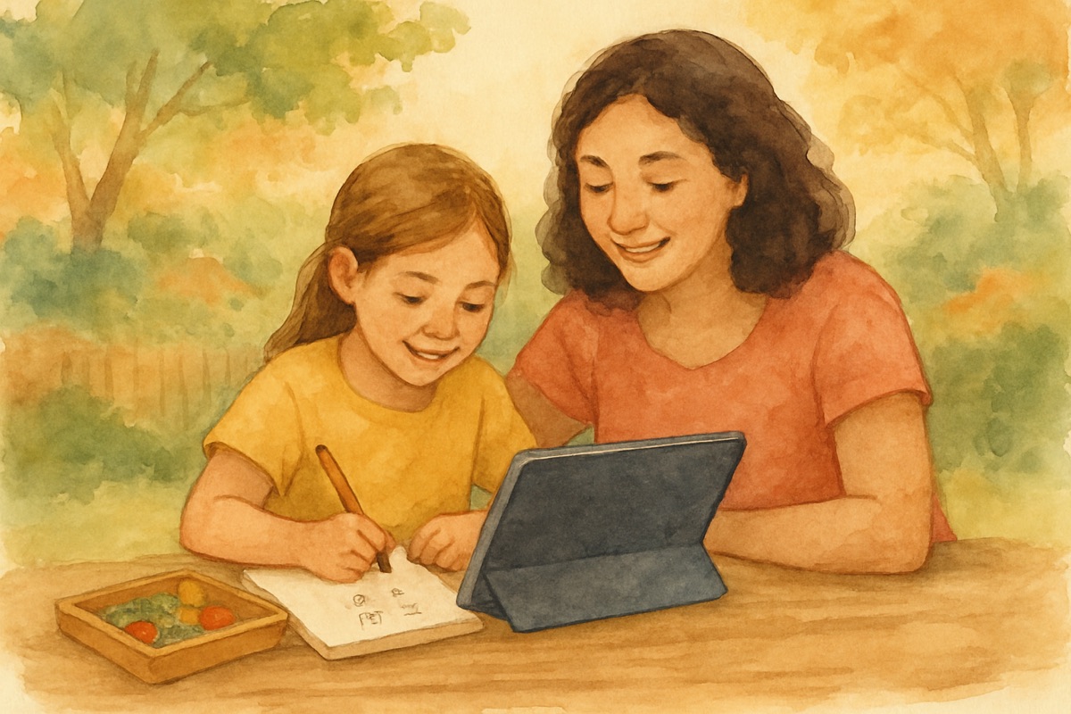 Setting a Screen-Time-Sane Summer Math Routine on the Tablet